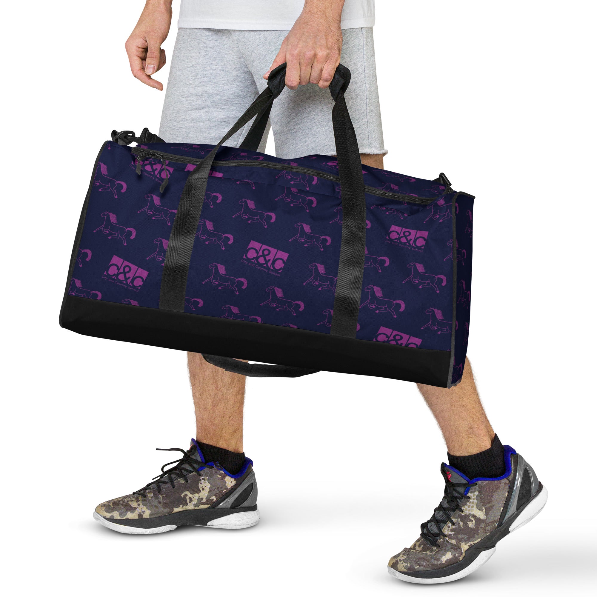 Horse Duffle bag in Violet
