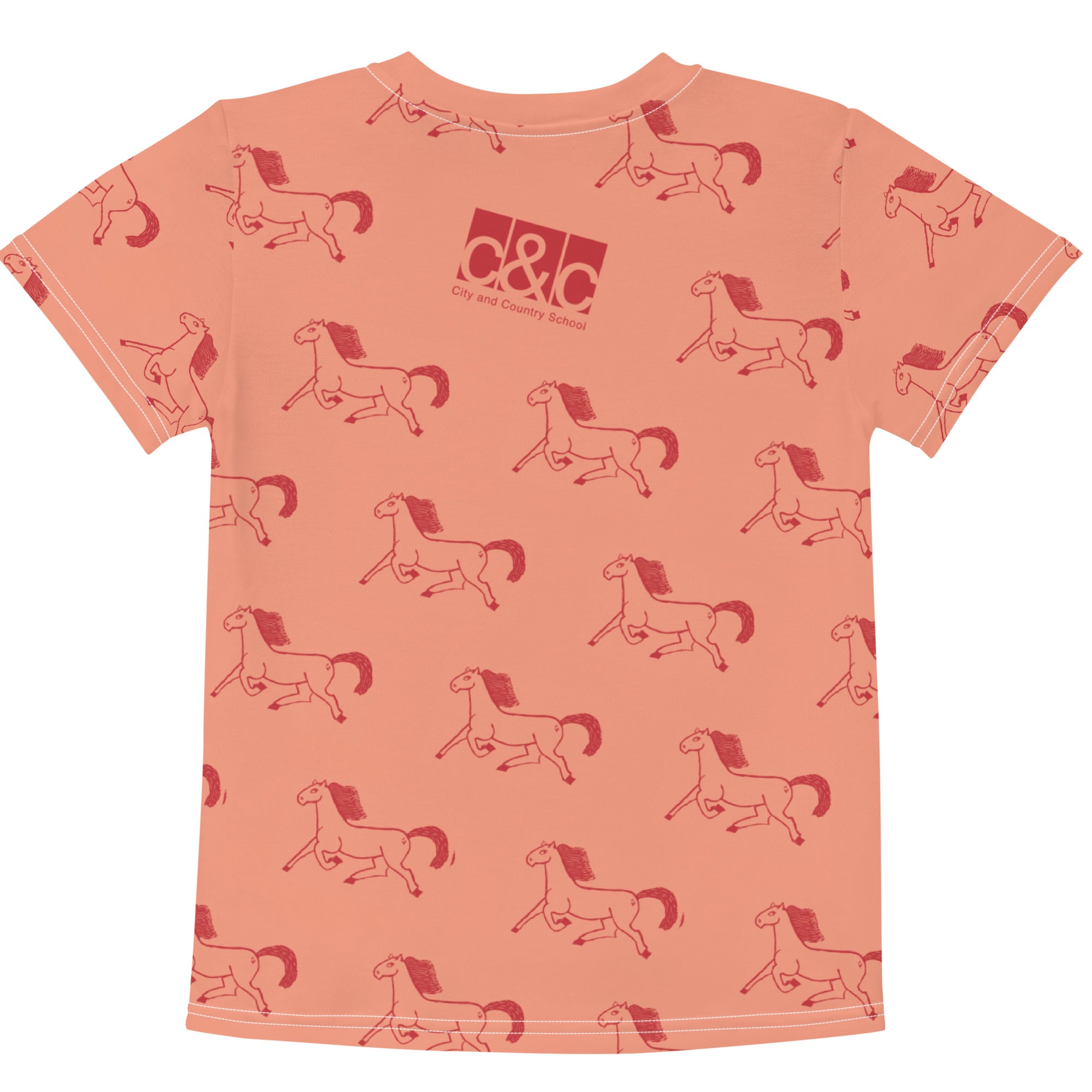 Kids Horse Print Crew Neck Tee