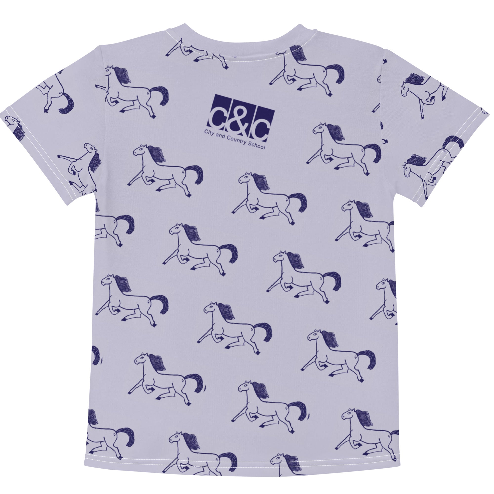 Kids Horse Print Crew Neck Tee
