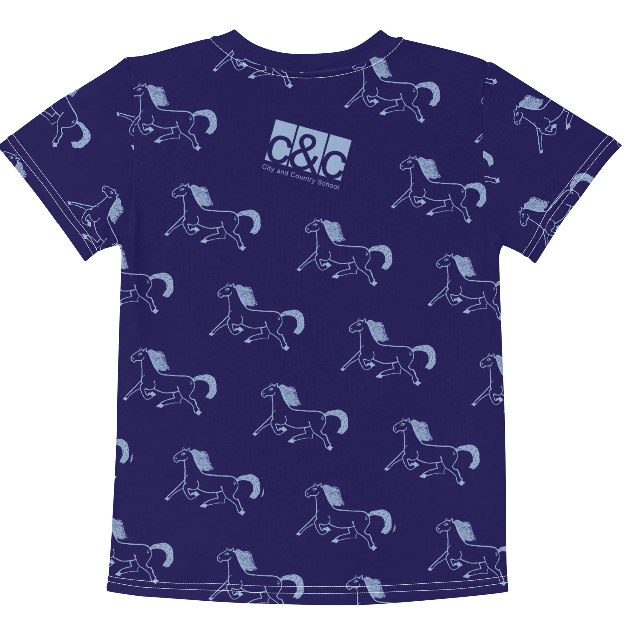 Kids Horse Print Crew Neck Tee
