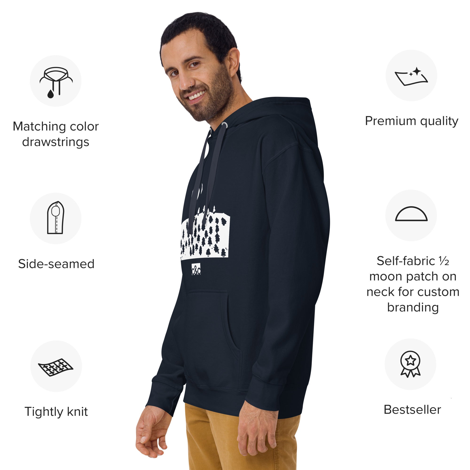 Adult "Forest" Print Hoodie (Multiple Colors)