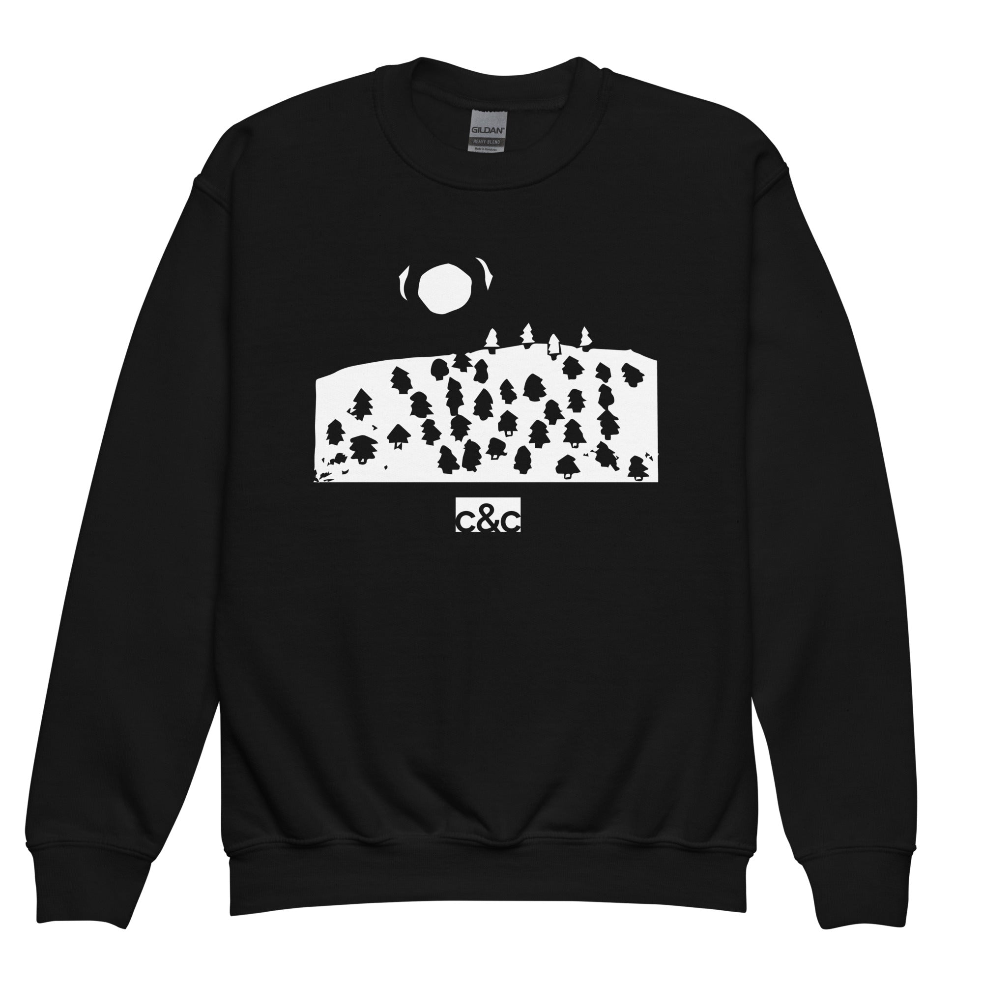 Kids "Forest" Print Crewneck Sweater