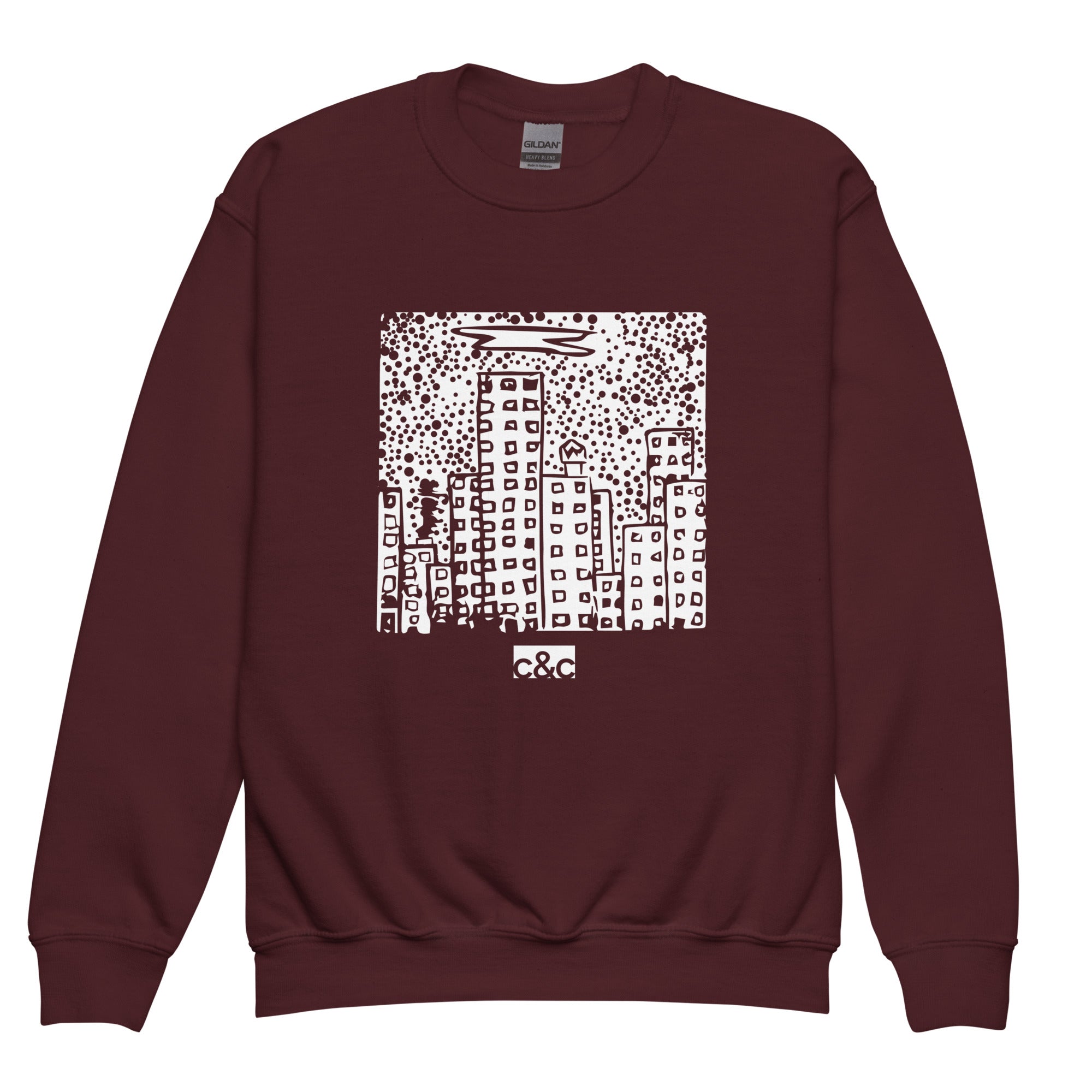 Kids "City" Print Crewneck Sweatshirt
