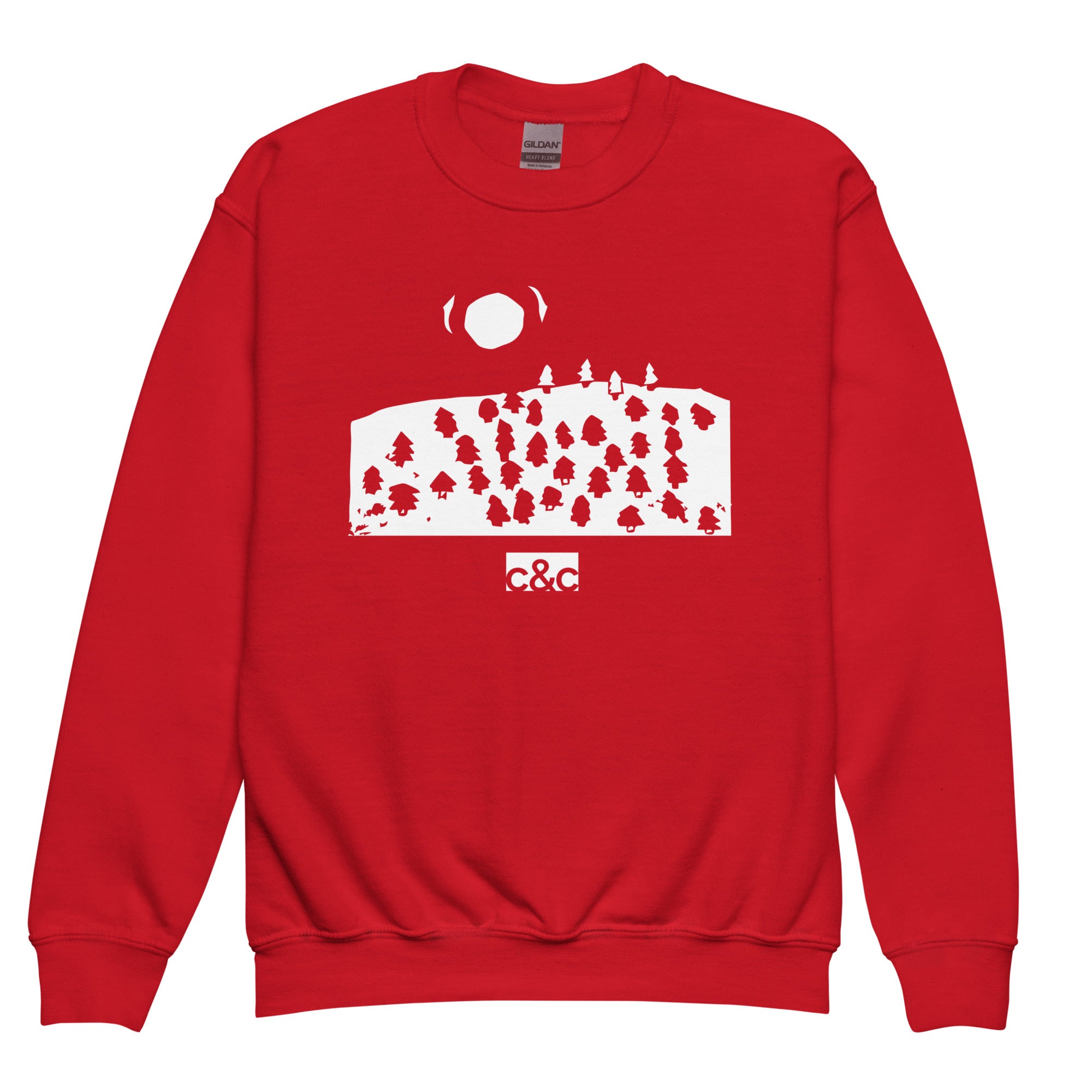 Kids "Forest" Print Crewneck Sweater