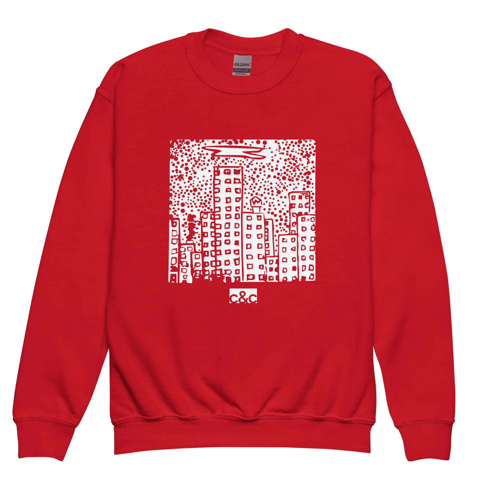 Kids "City" Print Crewneck Sweatshirt