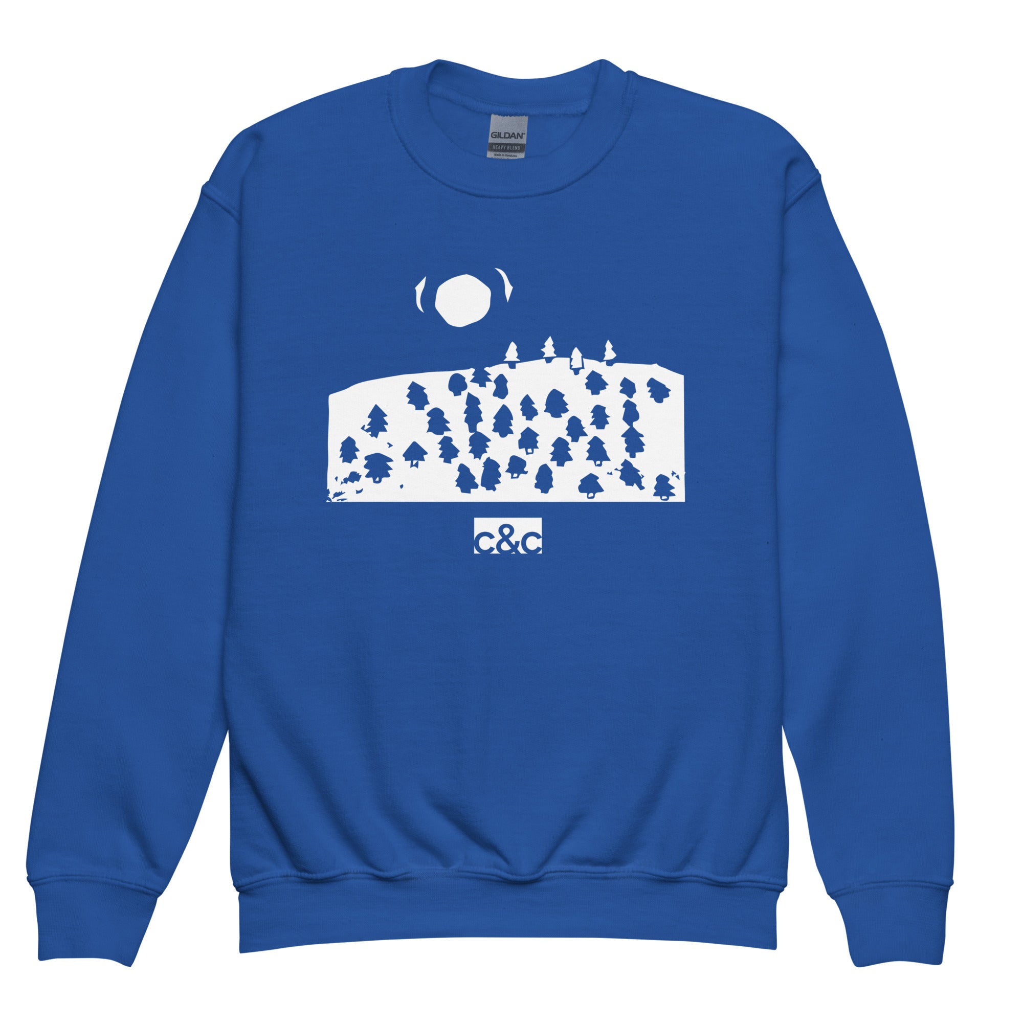 Kids "Forest" Print Crewneck Sweater