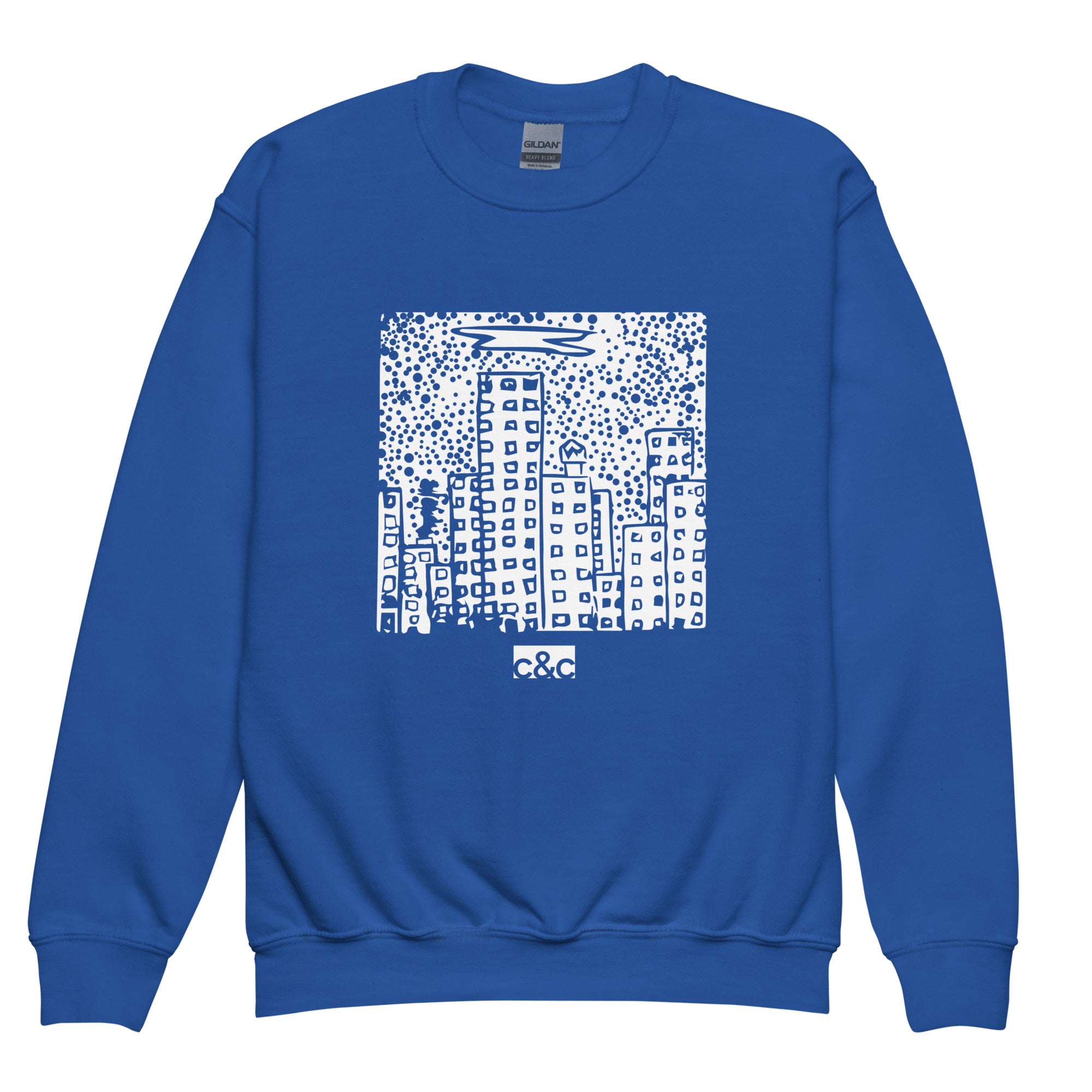 Kids "City" Print Crewneck Sweatshirt