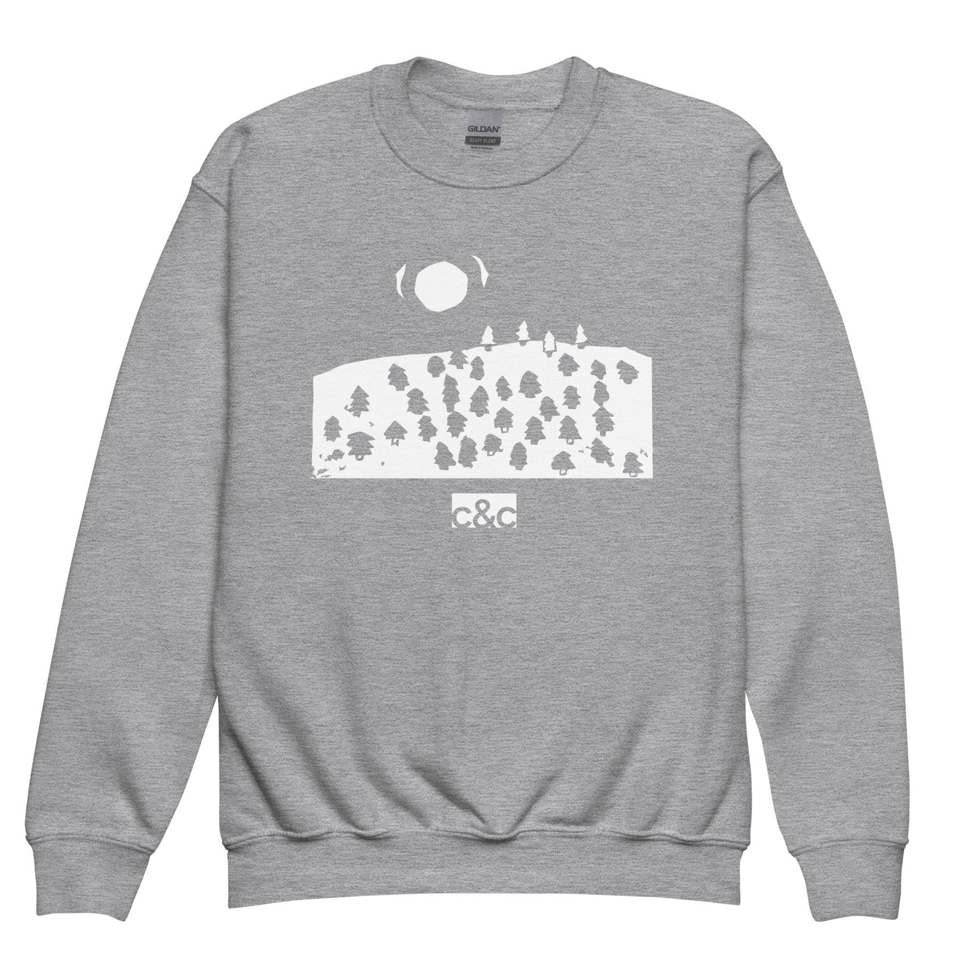 Kids "Forest" Print Crewneck Sweater