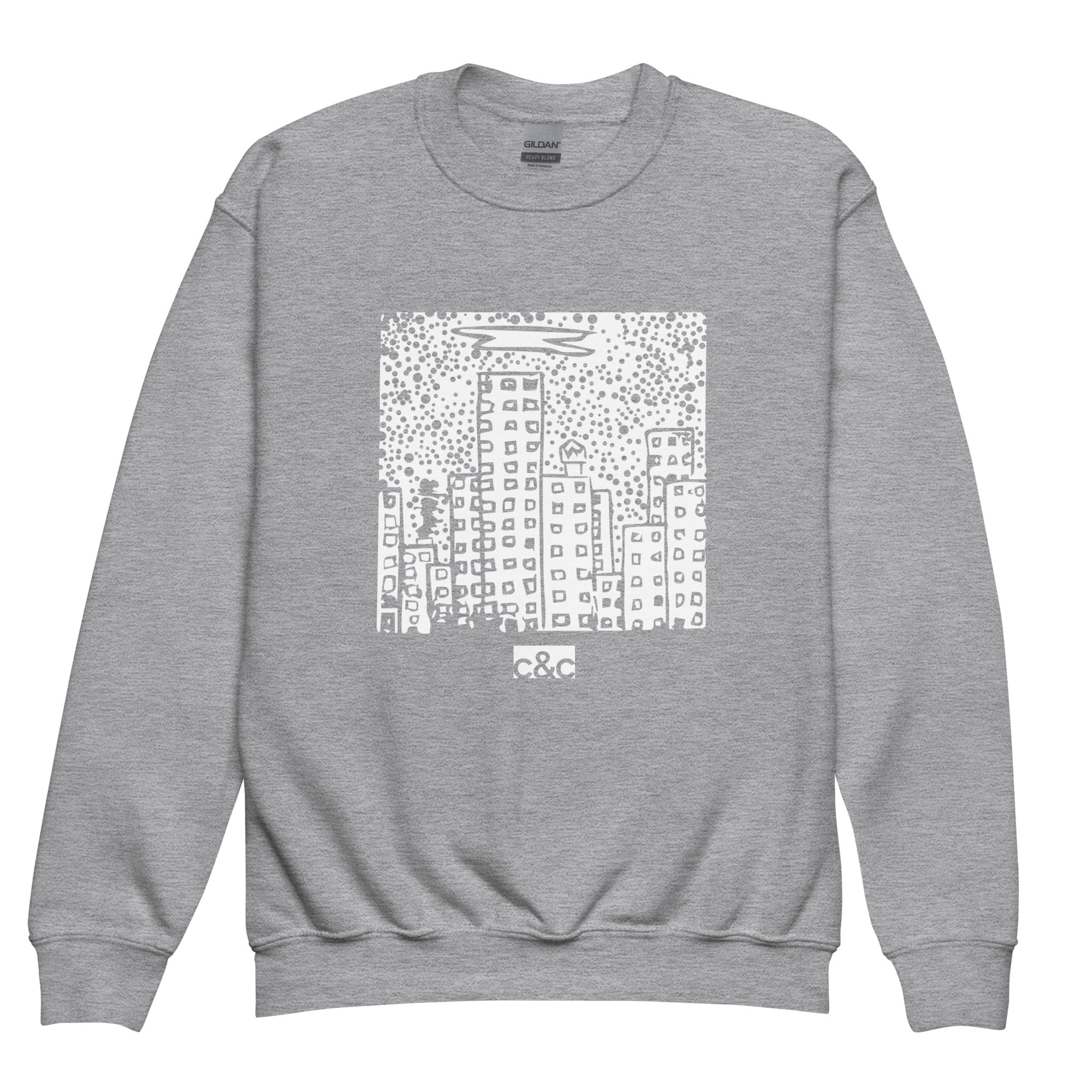 Kids "City" Print Crewneck Sweatshirt