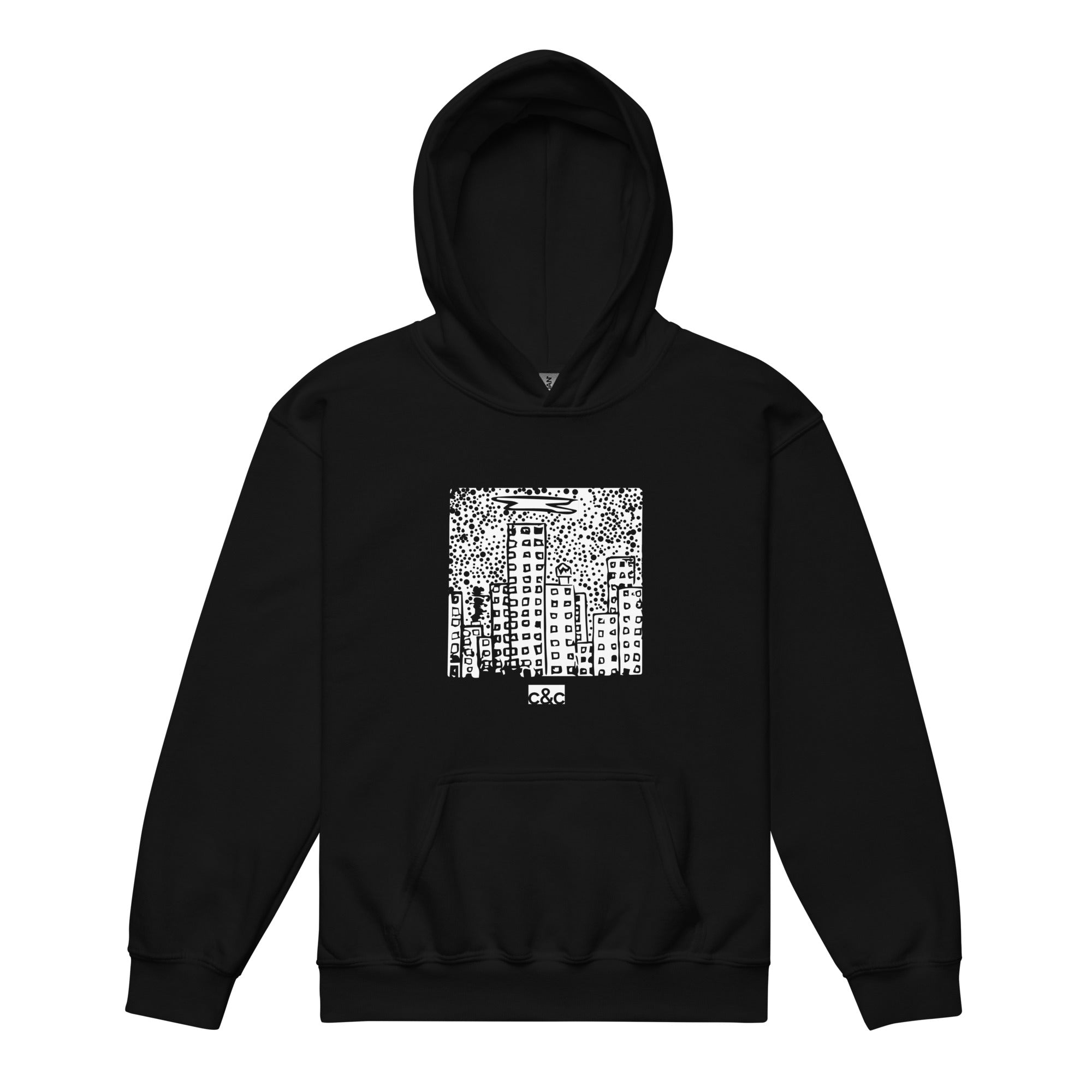 Kids "City" Print Hoodie (Multiple Colors)