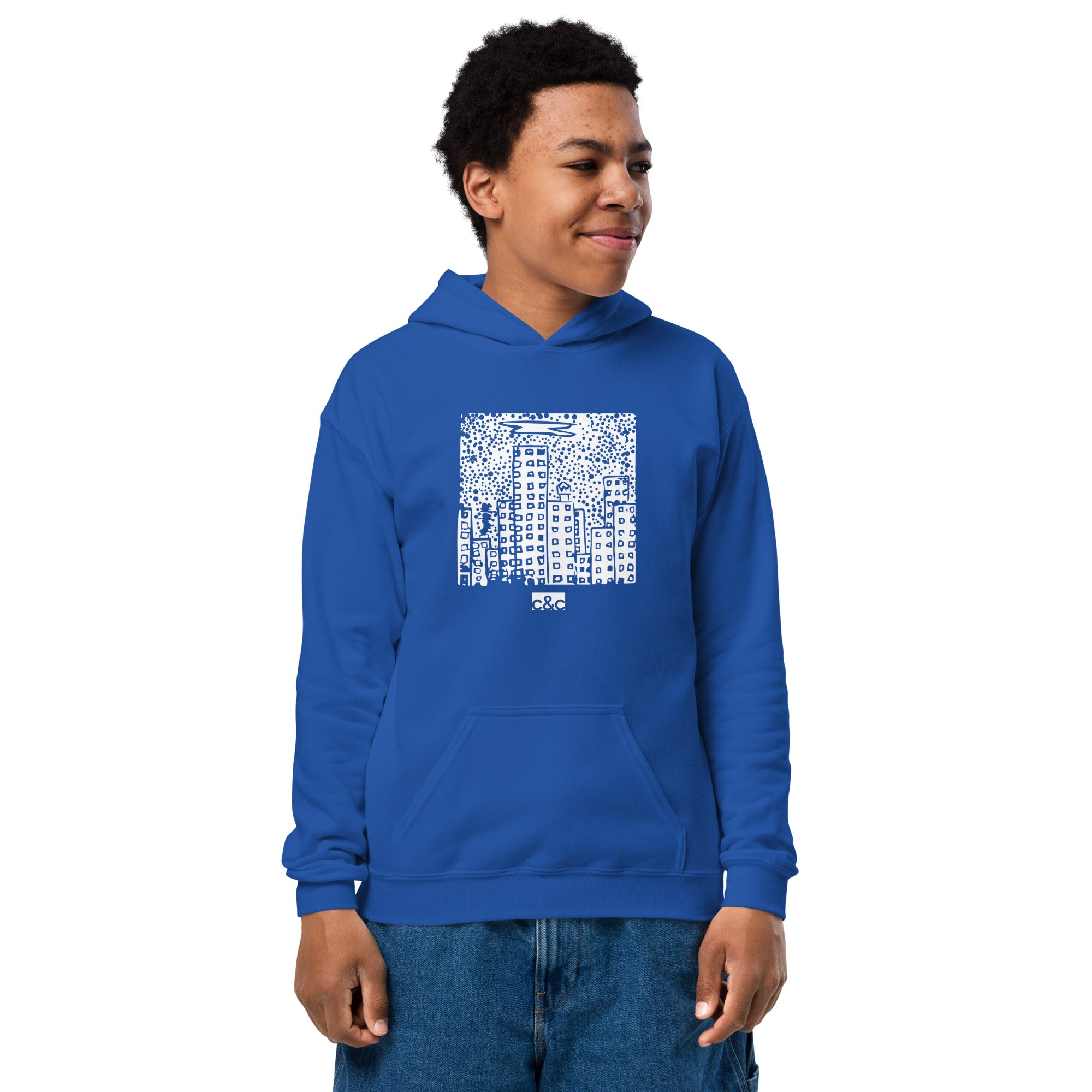 Kids "City" Print Hoodie (Multiple Colors)