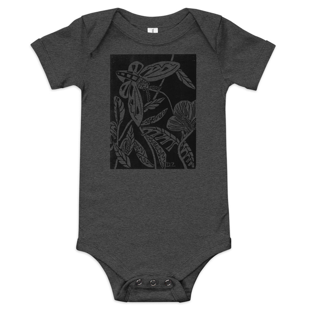 Kids Midnight Garden Block Print Onesie (in multiple colors)