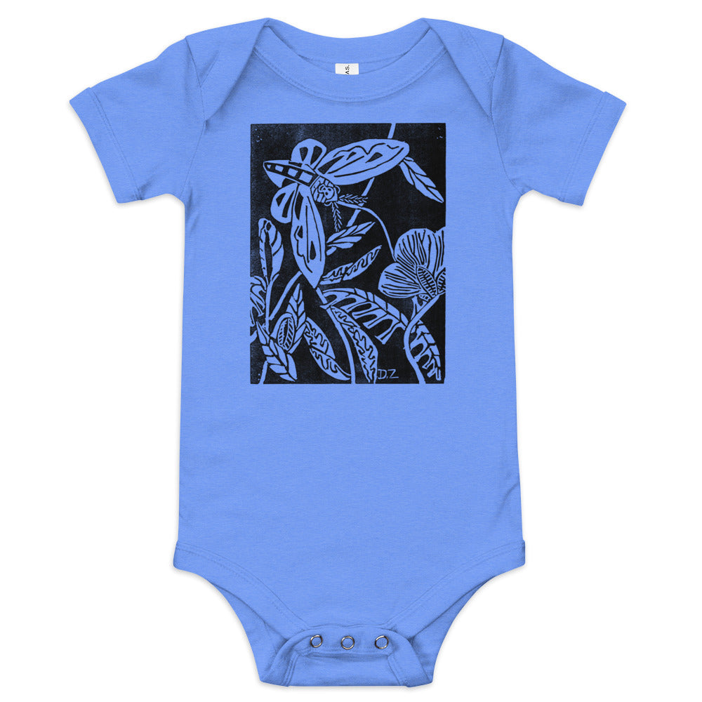 Kids Midnight Garden Block Print Onesie (in multiple colors)