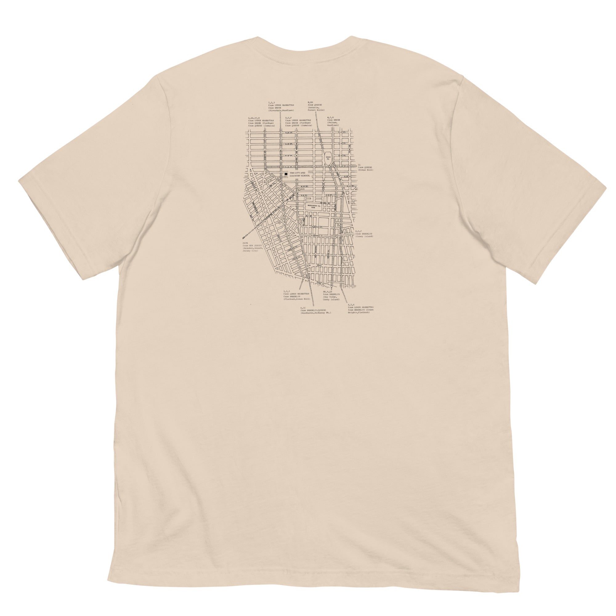 Adult C&C Archival Map Light Tee (in multiple colors)