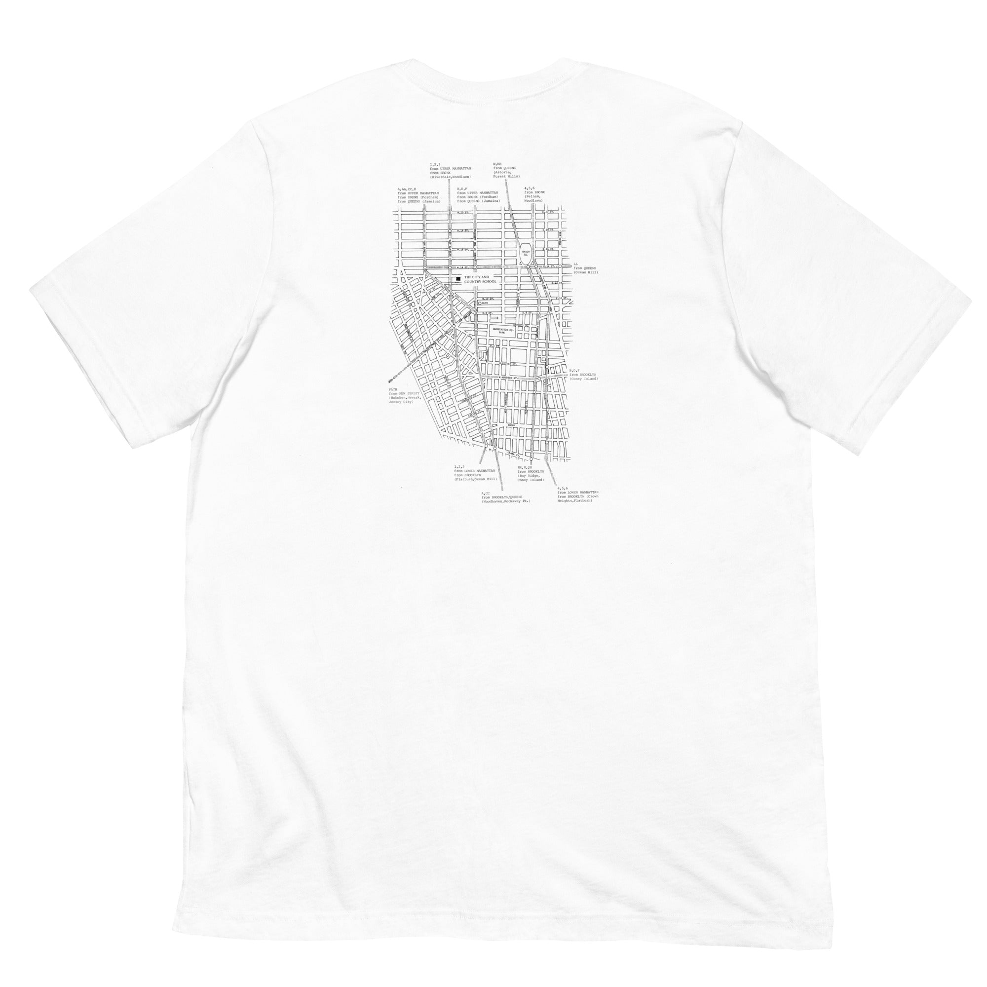 Adult C&C Archival Map Light Tee (in multiple colors)