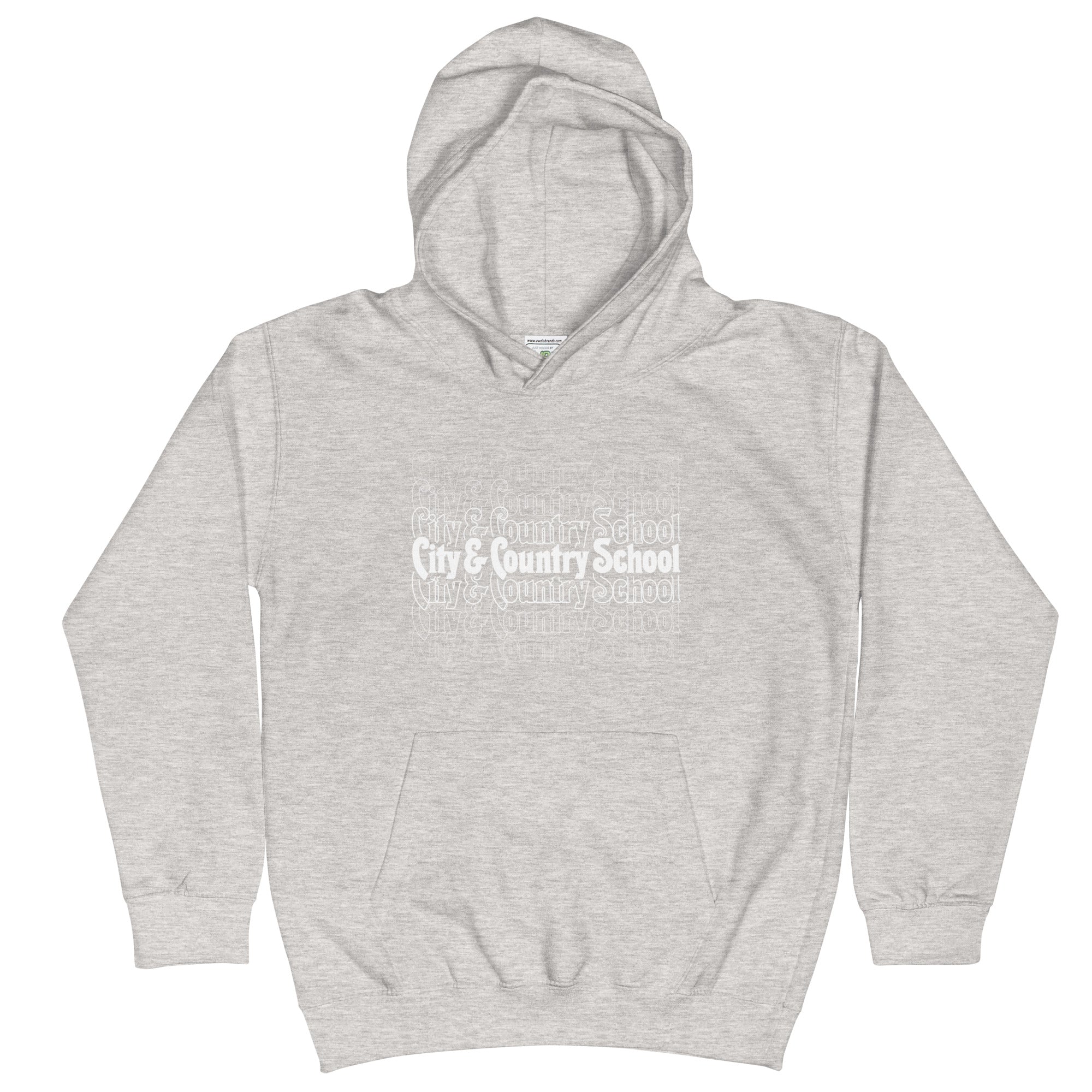 Kids Letterman Hoodie (Black and Grey)