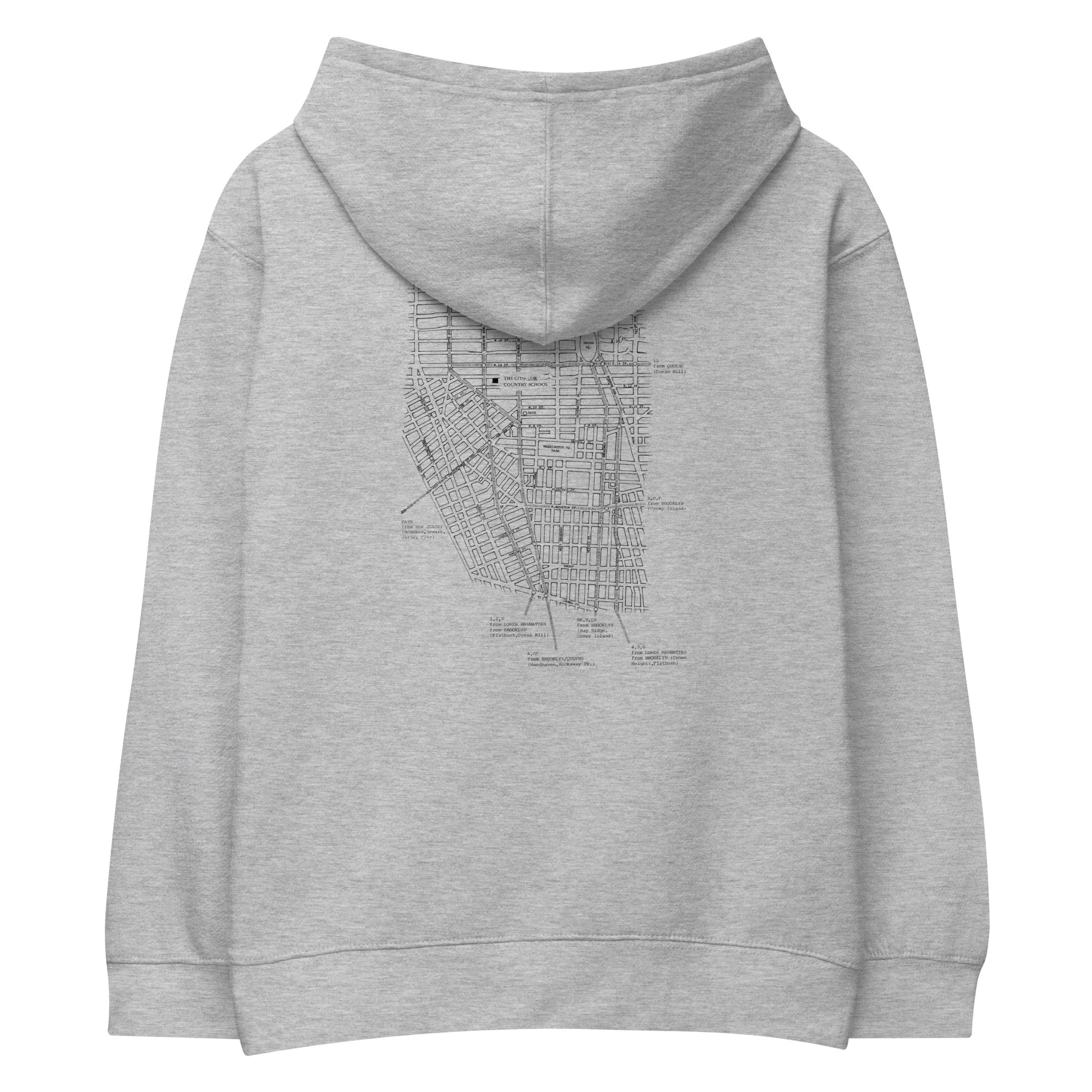 Kids C&C Archival Map Light Fleece Hoodie  (in multiple colors)