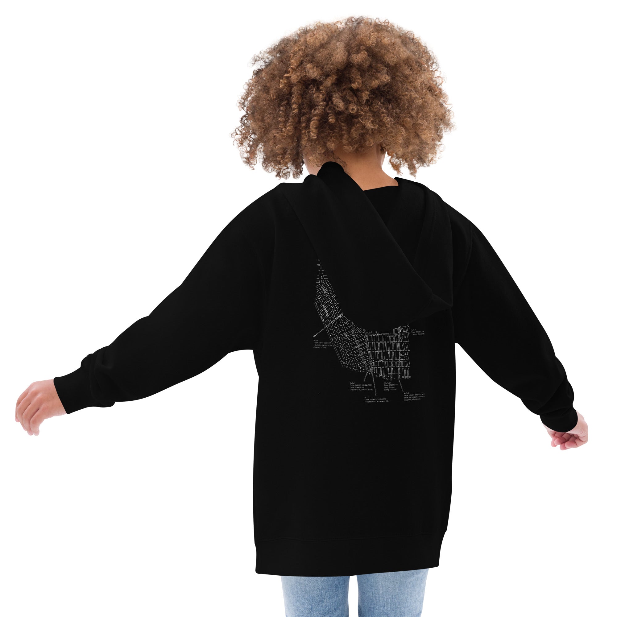 Kids C&C Archival Map Dark Fleece Hoodie (in multiple colors)