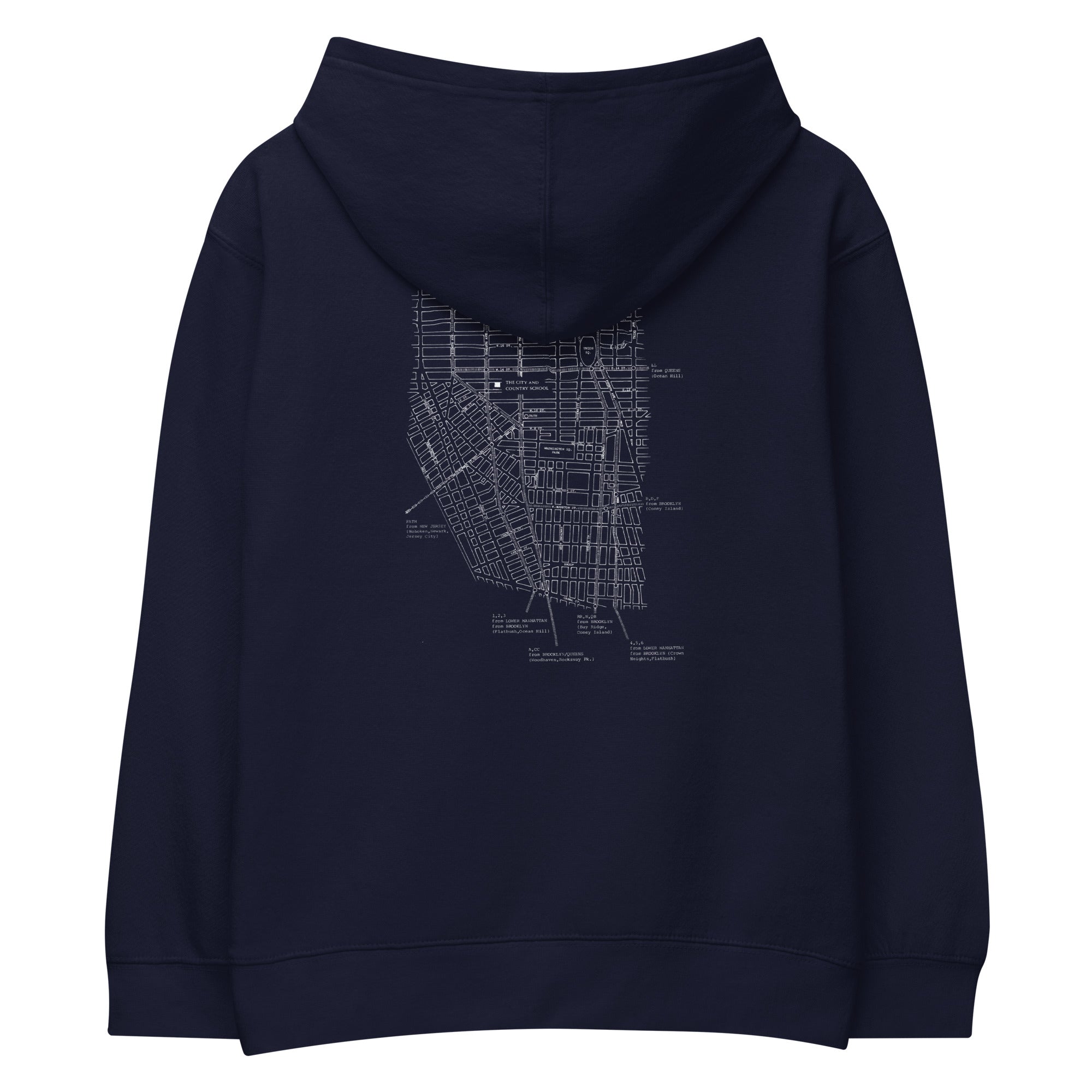 Kids C&C Archival Map Dark Fleece Hoodie (in multiple colors)