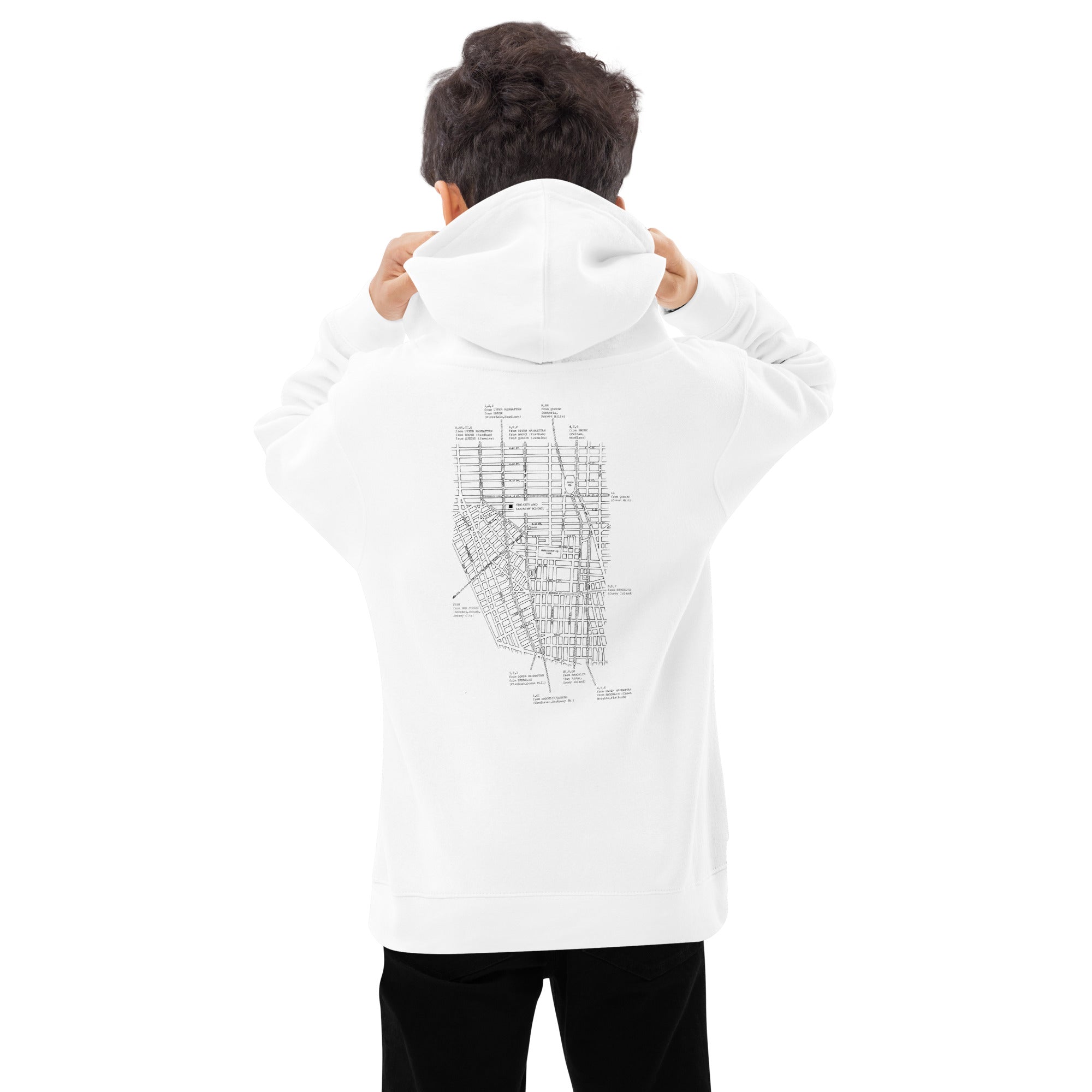 Kids C&C Archival Map Light Fleece Hoodie  (in multiple colors)