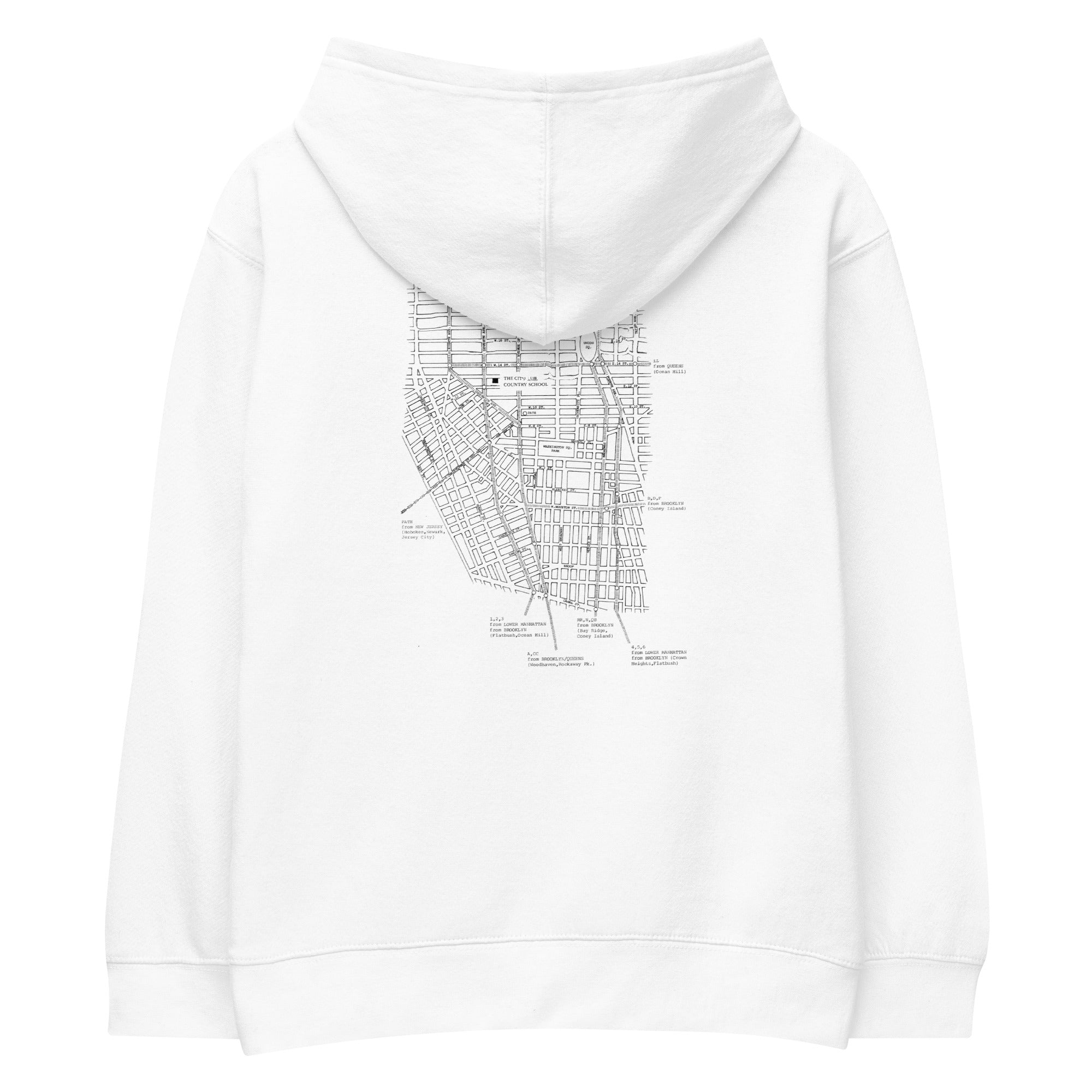 Kids C&C Archival Map Light Fleece Hoodie  (in multiple colors)