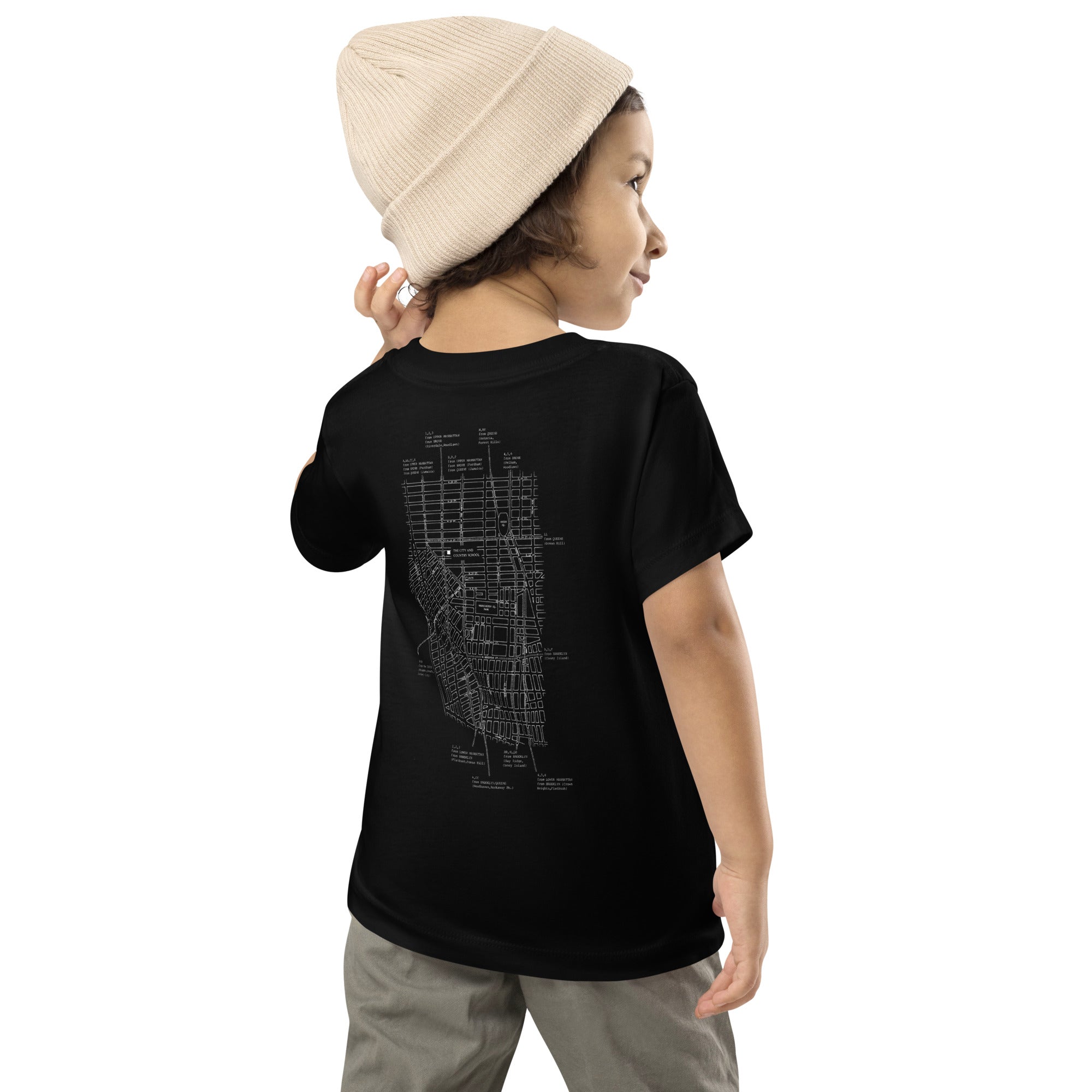 Toddler C&C Archival Map Dark Tee