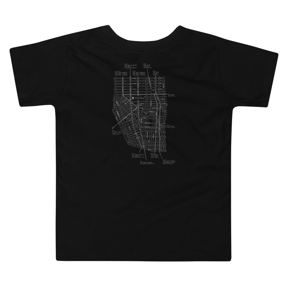 Toddler C&C Archival Map Dark Tee