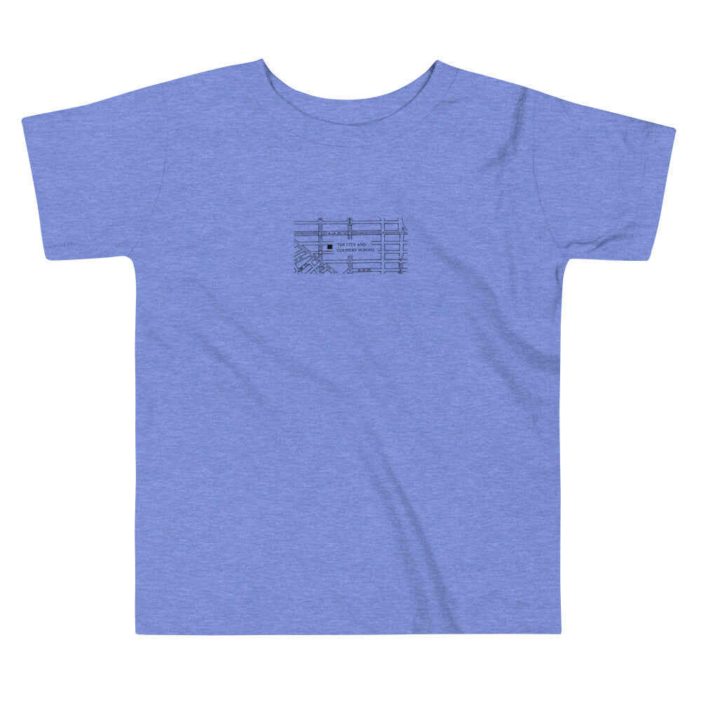 Toddler C&C Archival Map Light Tee (in multiple colors)