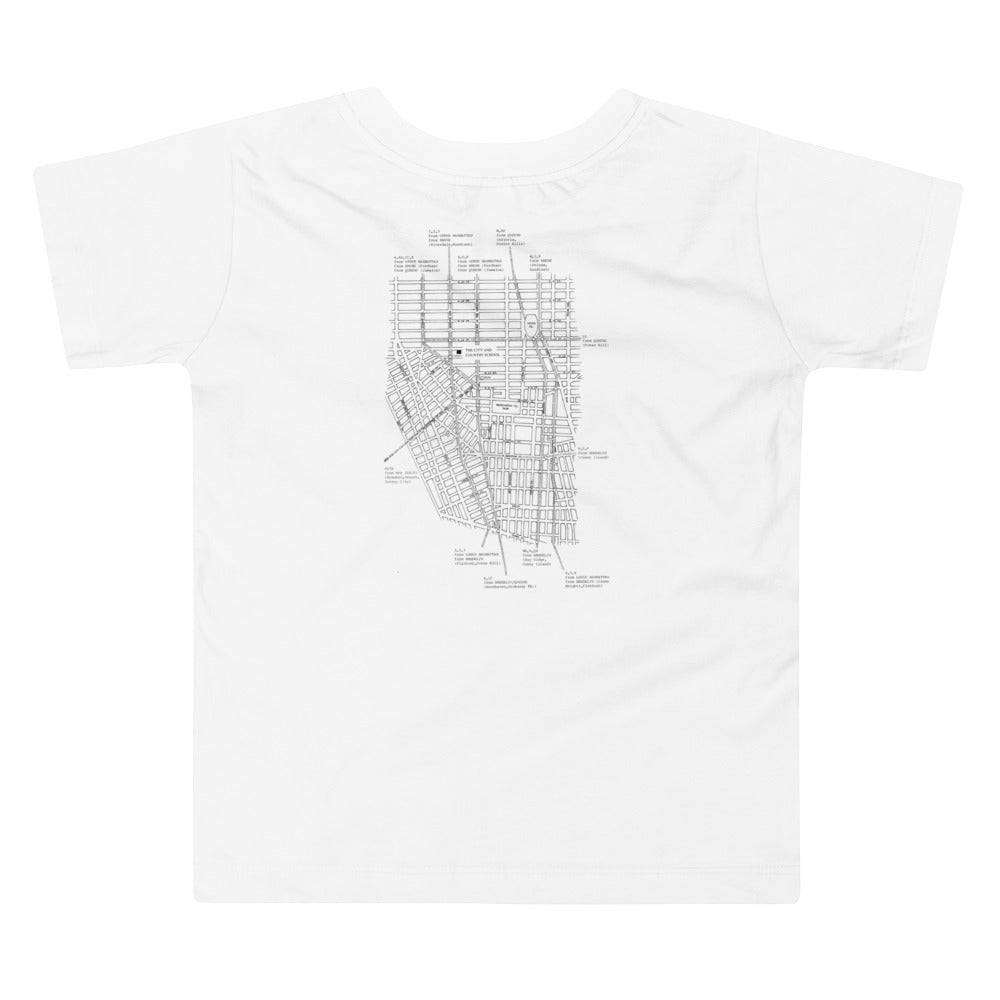 Toddler C&C Archival Map Light Tee (in multiple colors)