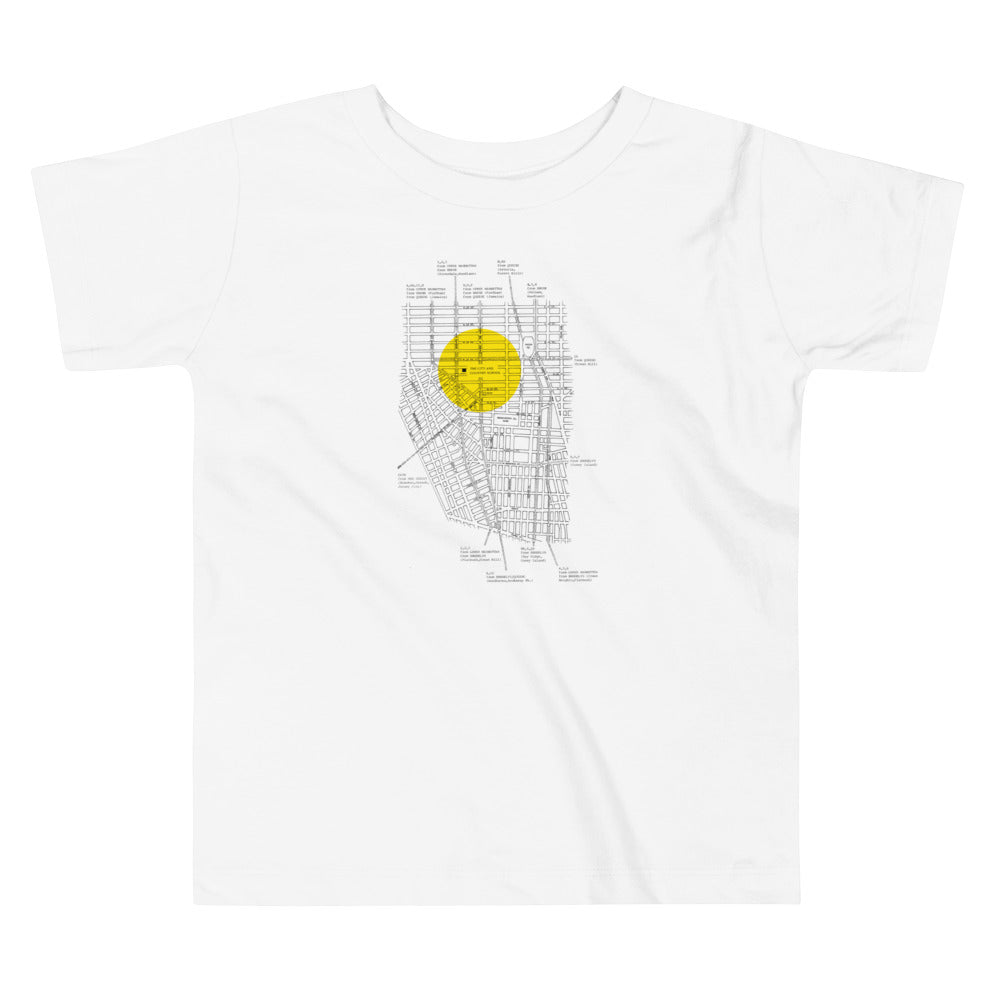 Toddler C&C Archival Map Yellow Dot Tee