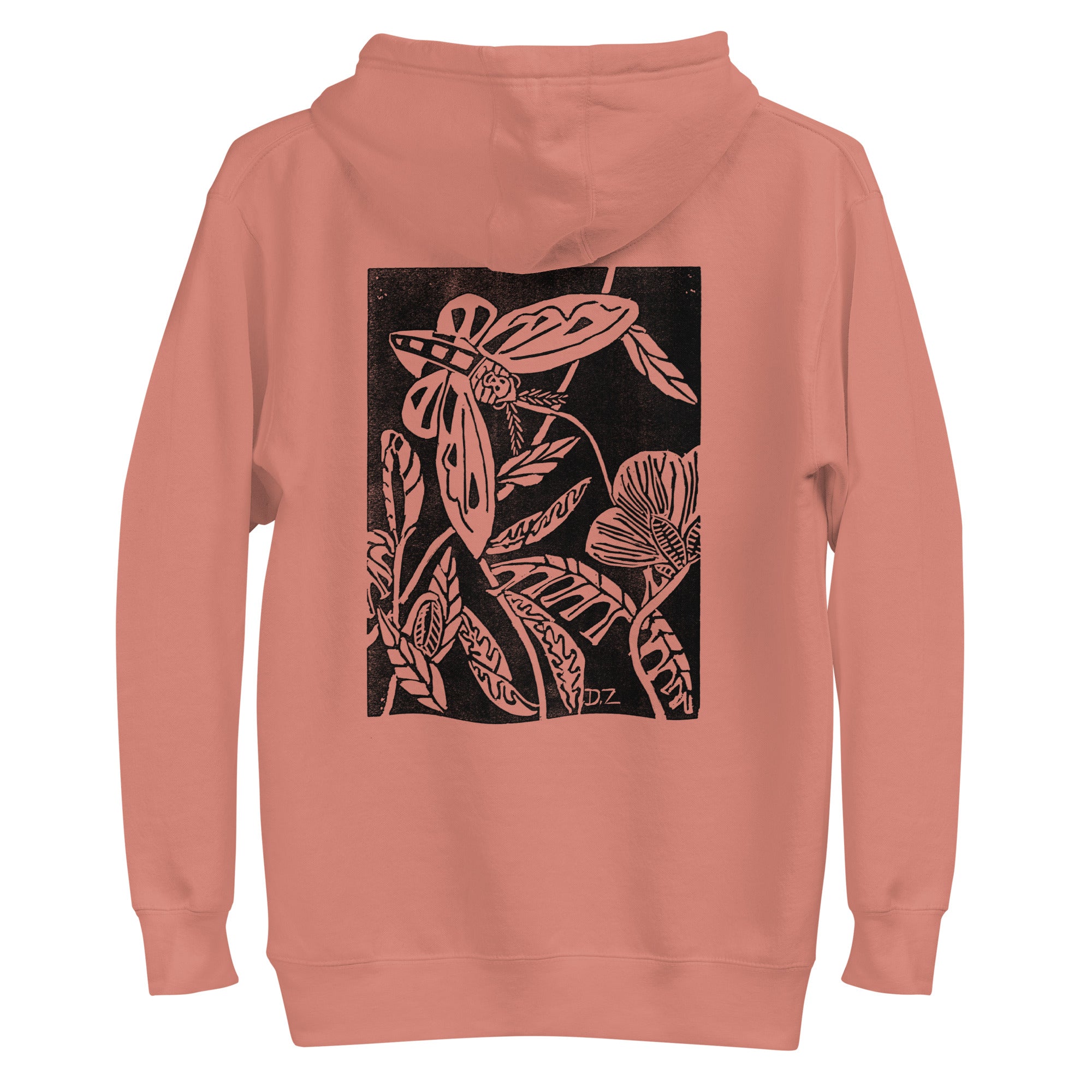 Adult Midnight Garden Block Print Hoodie  (in multiple colors)