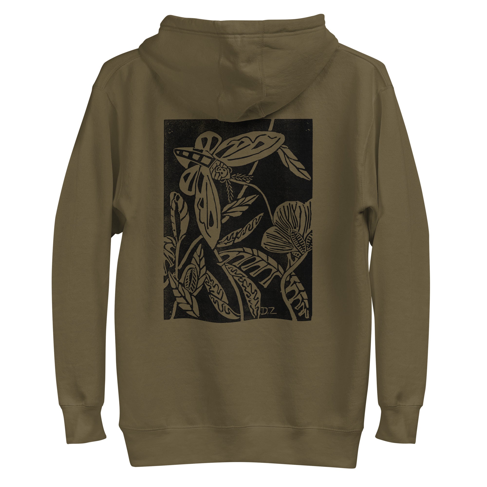 Adult Midnight Garden Block Print Hoodie  (in multiple colors)