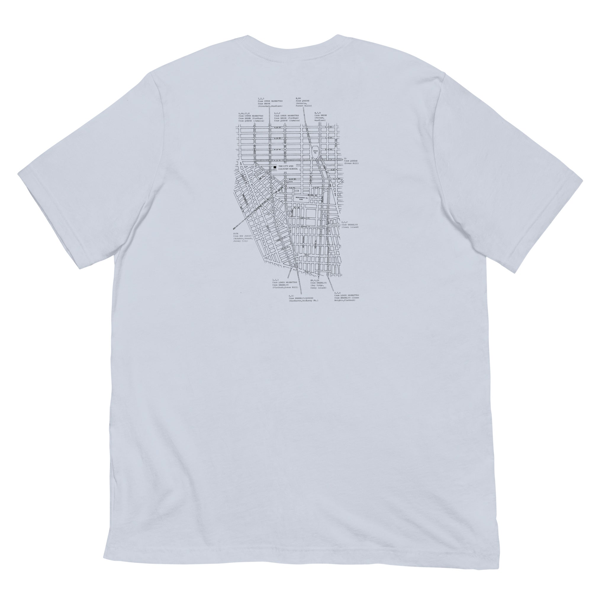 Adult C&C Archival Map Light Tee (in multiple colors)