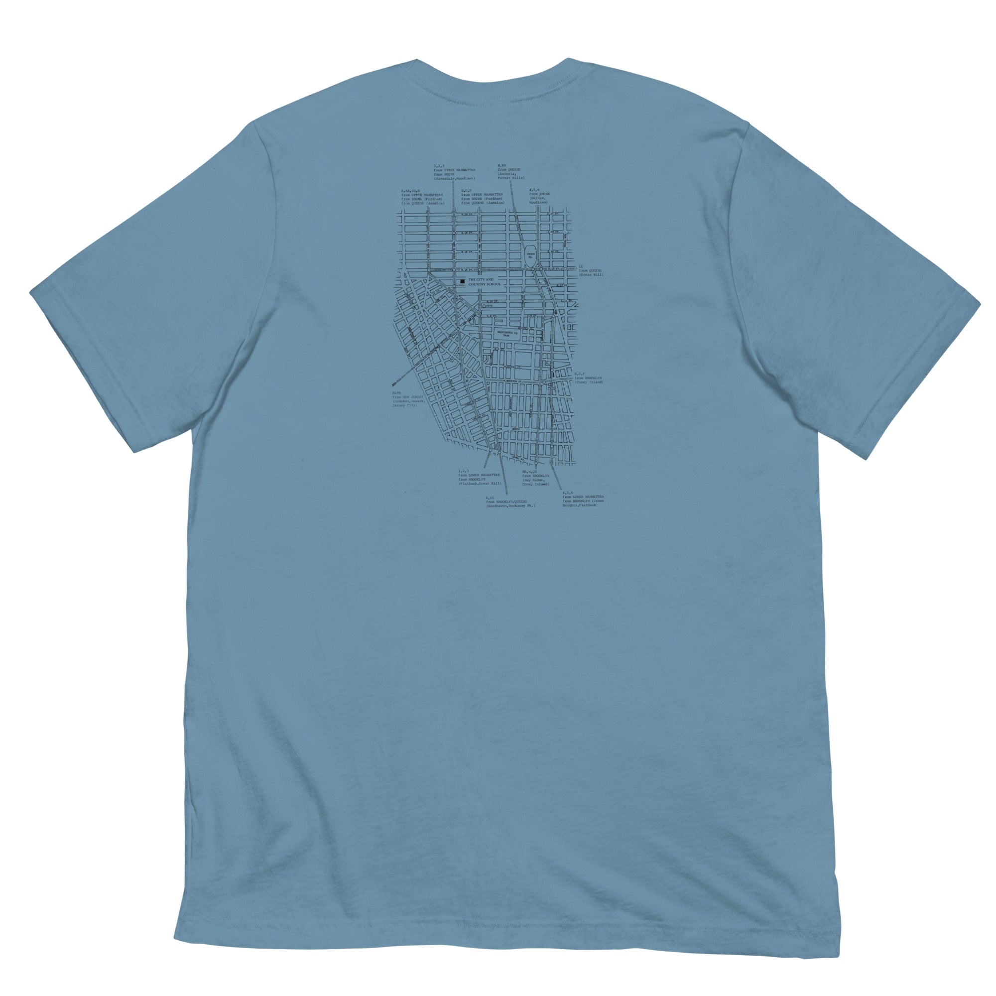 Adult C&C Archival Map Light Tee (in multiple colors)