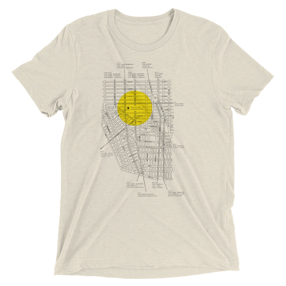 Adult C&C Archival Map Yellow Dot Tee
