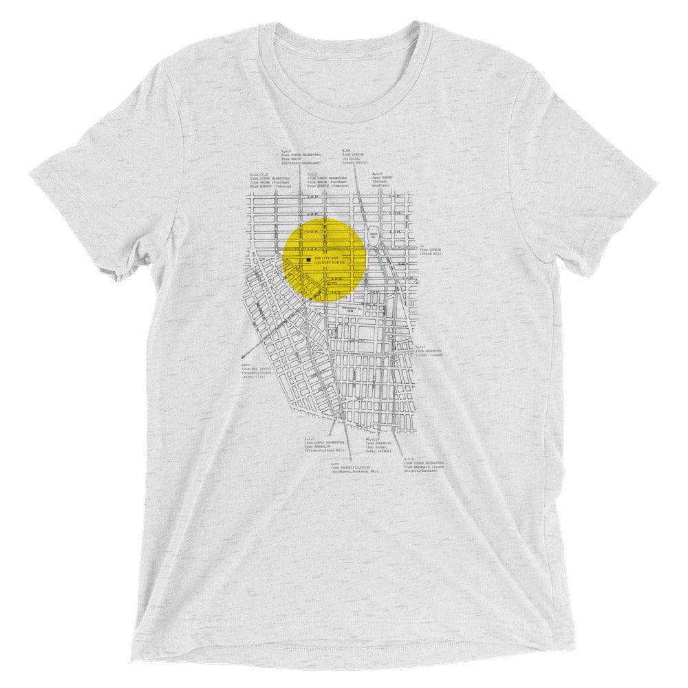 Adult C&C Archival Map Yellow Dot Tee