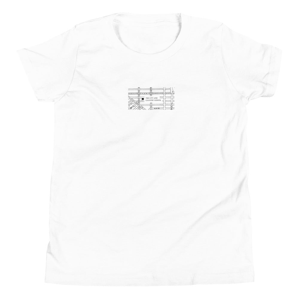 Kids C&C Archival Map Light Tee (gray and white options)