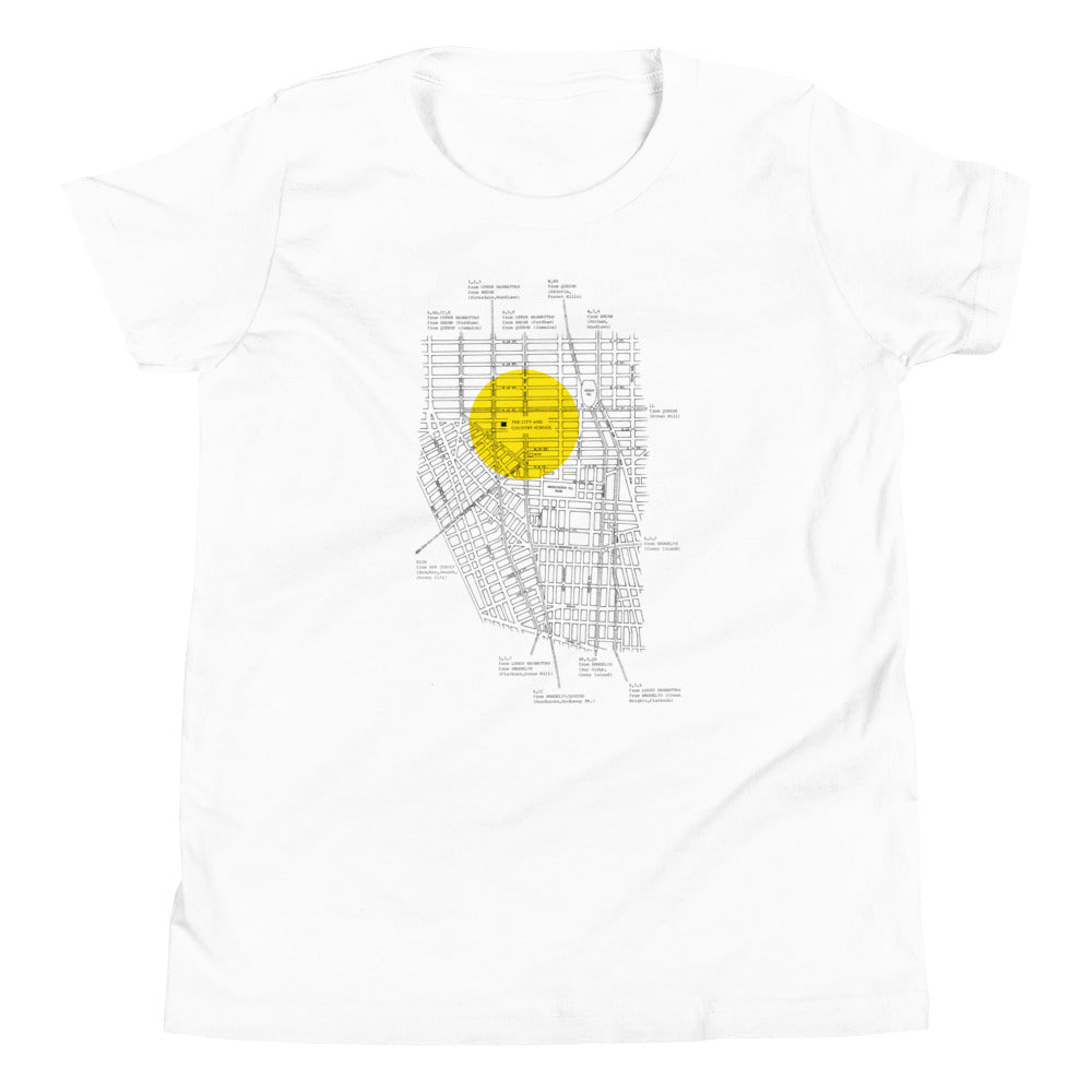 Kids C&C Archival Map Yellow Dot Tee